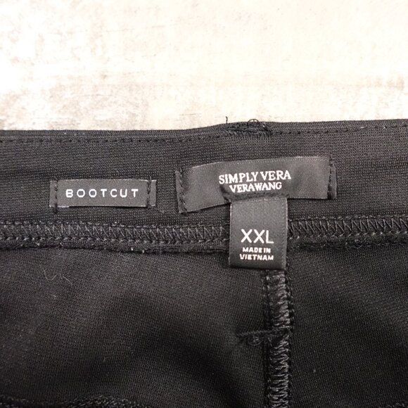 Simply Vera Vera Wang Bootcut Pants Women’s XXL Black Stretch Comfort 31" Inseam - Picture 3 of 10